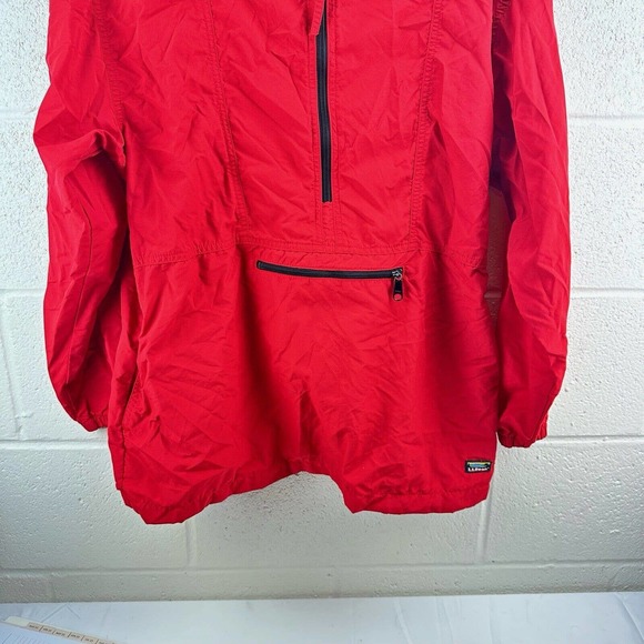 Vintage LL Bean Windbreaker Hooded Jacket Pullover Red Freeport Maine Kids Sz XL - Picture 4 of 13